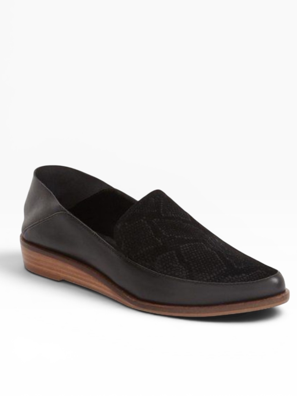 Kelsi Dagger Brooklyn KDB Convertible Leather Suede Loafer Mule Black Size 7.5